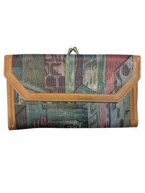 Vintage Multicolor Patterned checkbook holder